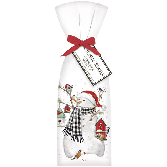 Birdhouse Snowman Towel Set