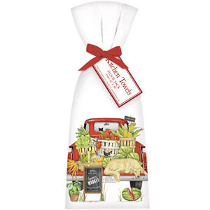 Red Truck Market Towel Set