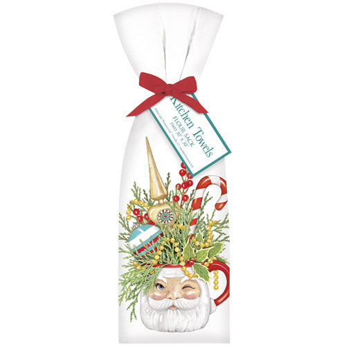 Santa Mug Towel Set