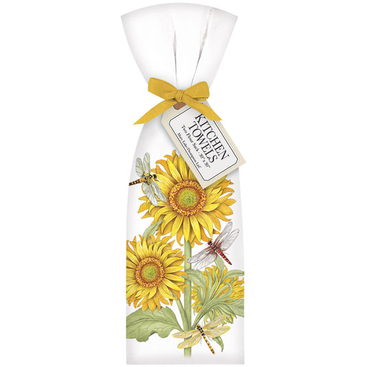 Sunflower Dragonfly Towel Set